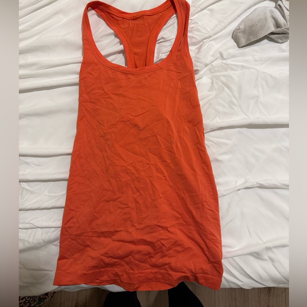 Orange lulu swiftly tank - racerback